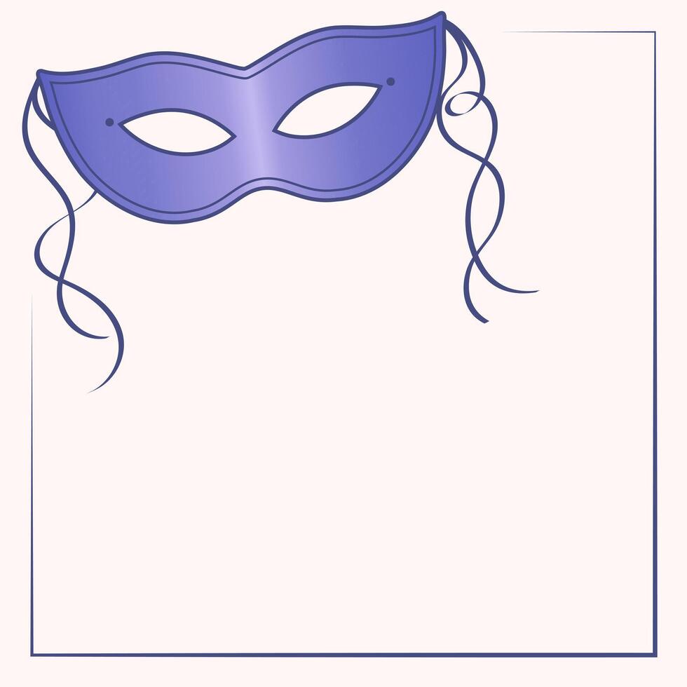Carnival or masquerade mask party invitation design vector