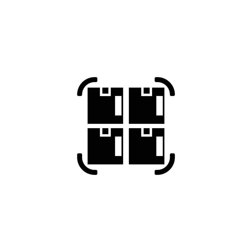 Operations management icon. Solid icon collection. vector