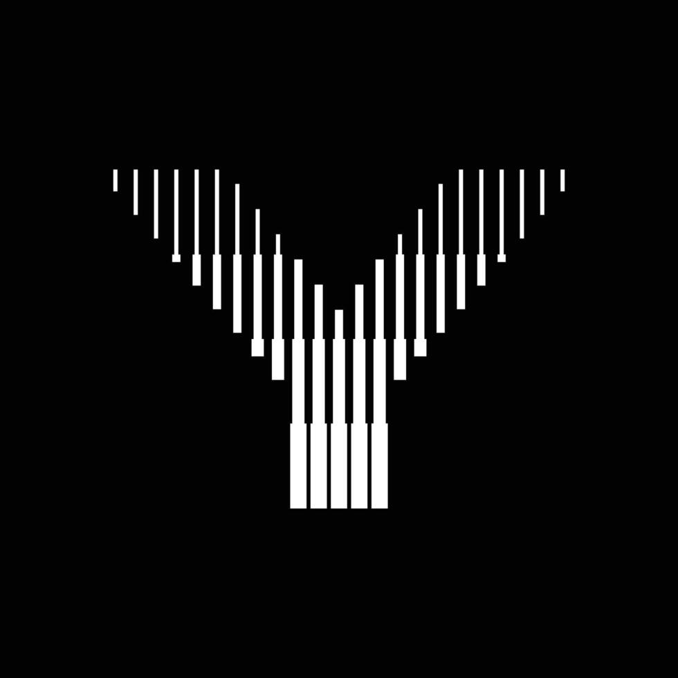 Y Letter Lines Logo Icon Illustration vector