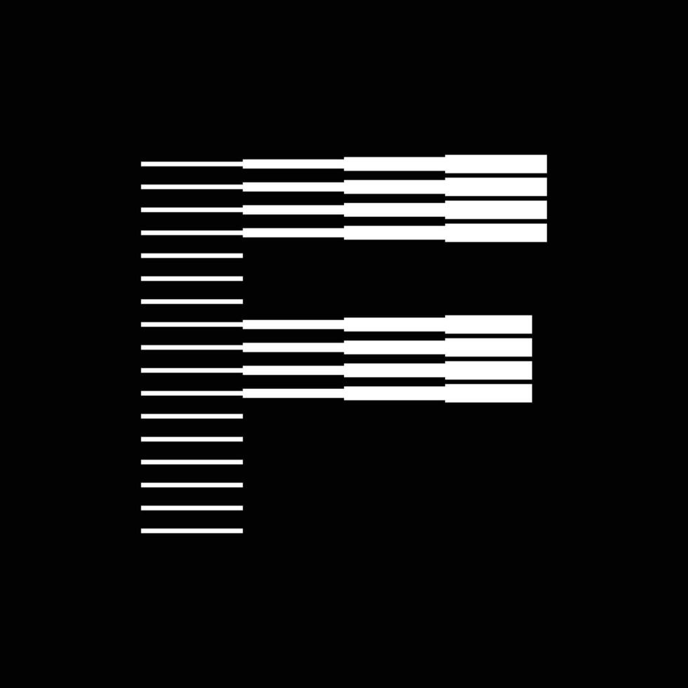 F Letter Lines Logo Icon Illustration vector