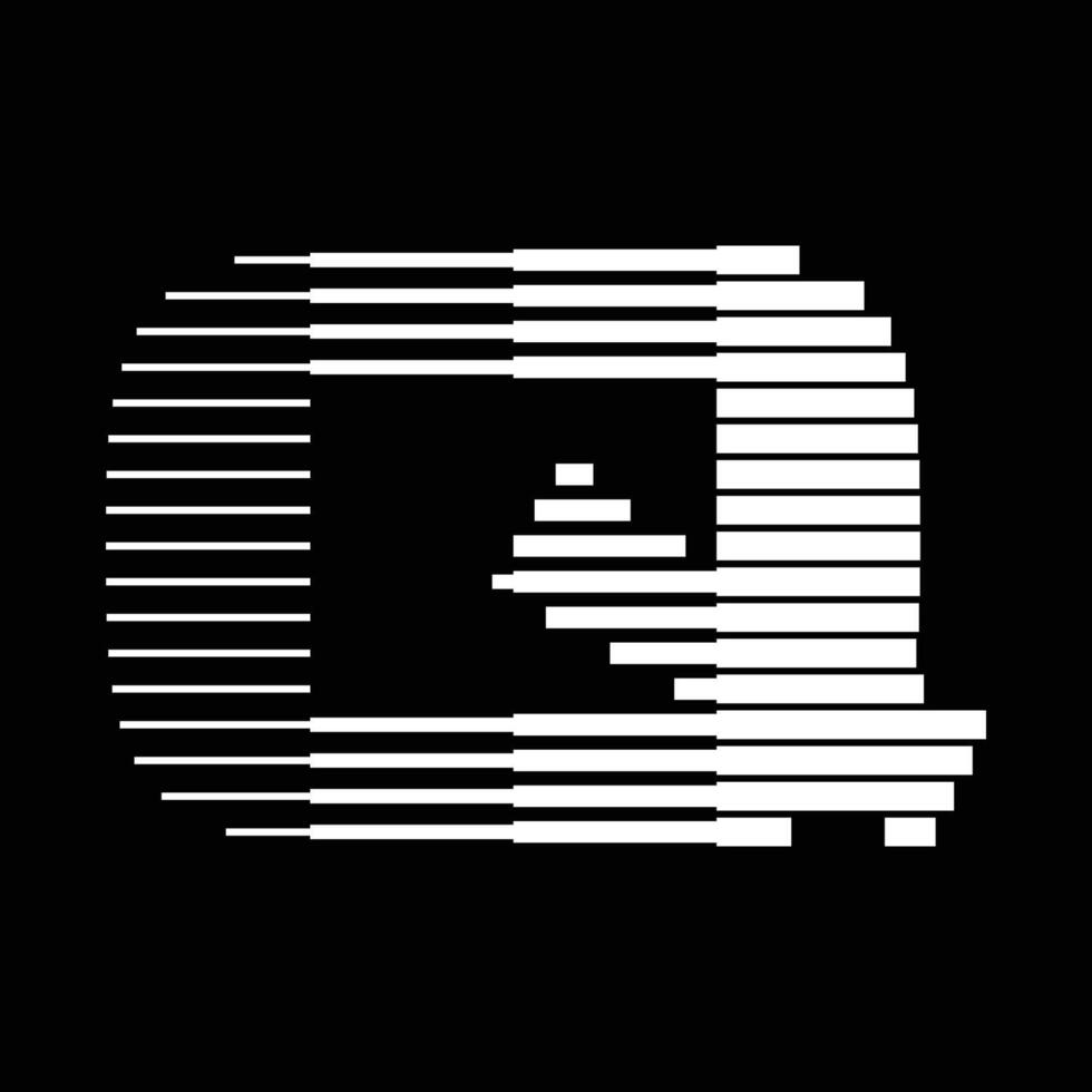 Q Letter Lines Logo Icon Illustration vector