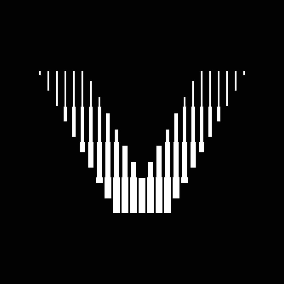V Letter Lines Logo Icon Illustration vector