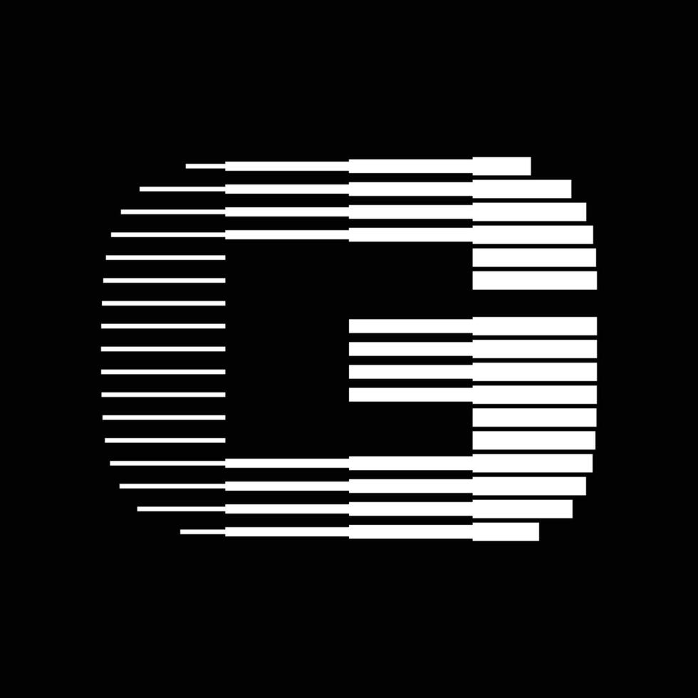 G Letter Lines Logo Icon Illustration vector