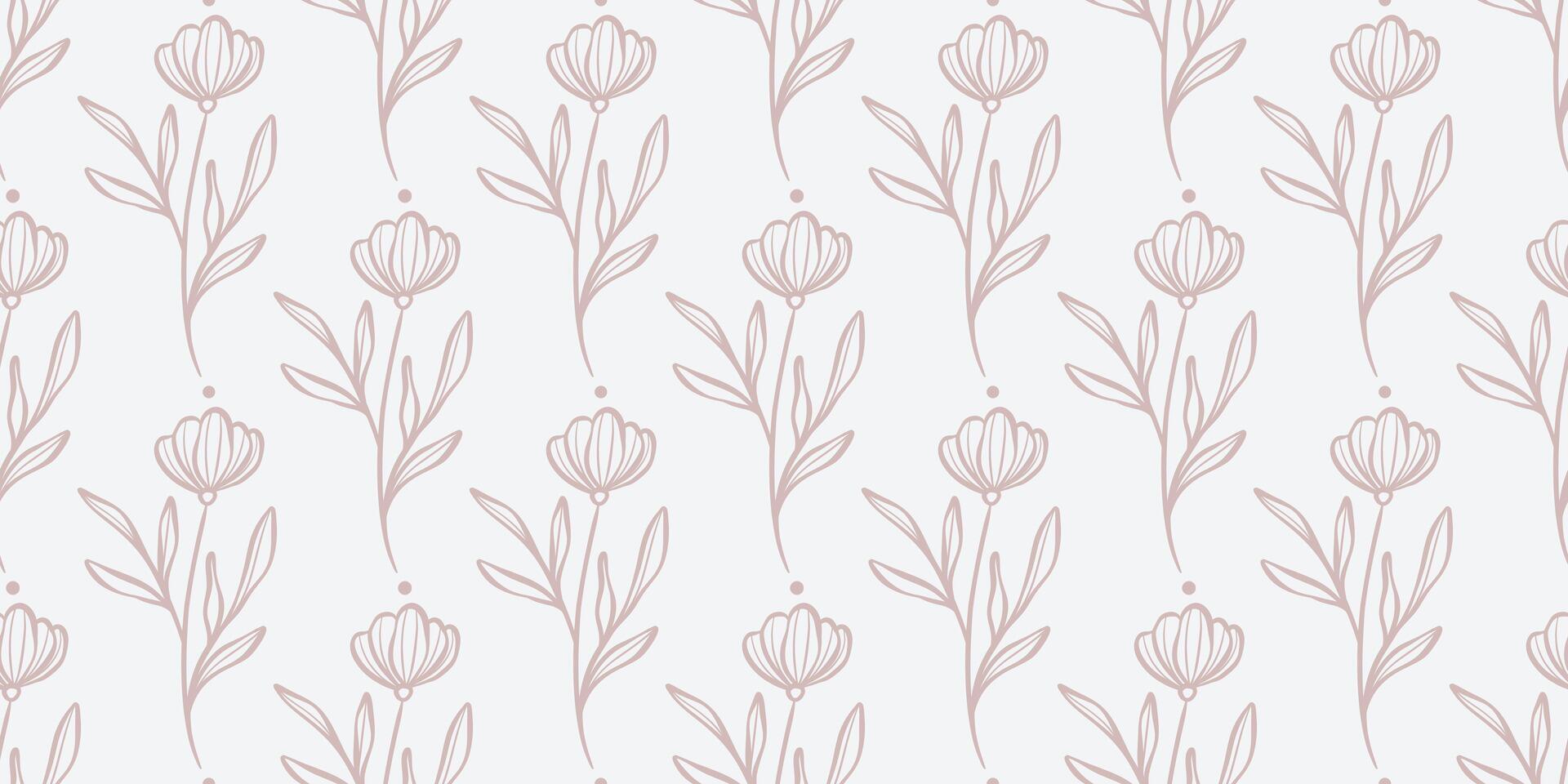 Spring elegant minimalist white floral background, seamless repeat pattern design vector