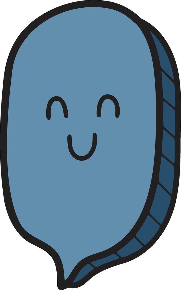 A cartoonish smiley face is drawn on a white background vector