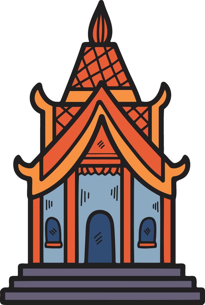 A large building with a lot of detail and a lot of windows vector