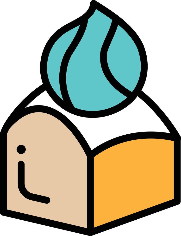 A cupcake with a cherry on top vector