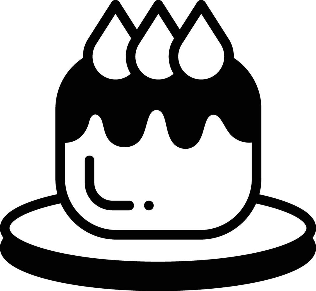 A cake with chocolate frosting and sprinkles on top vector