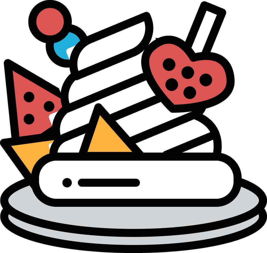 A cupcake with a cherry on top vector