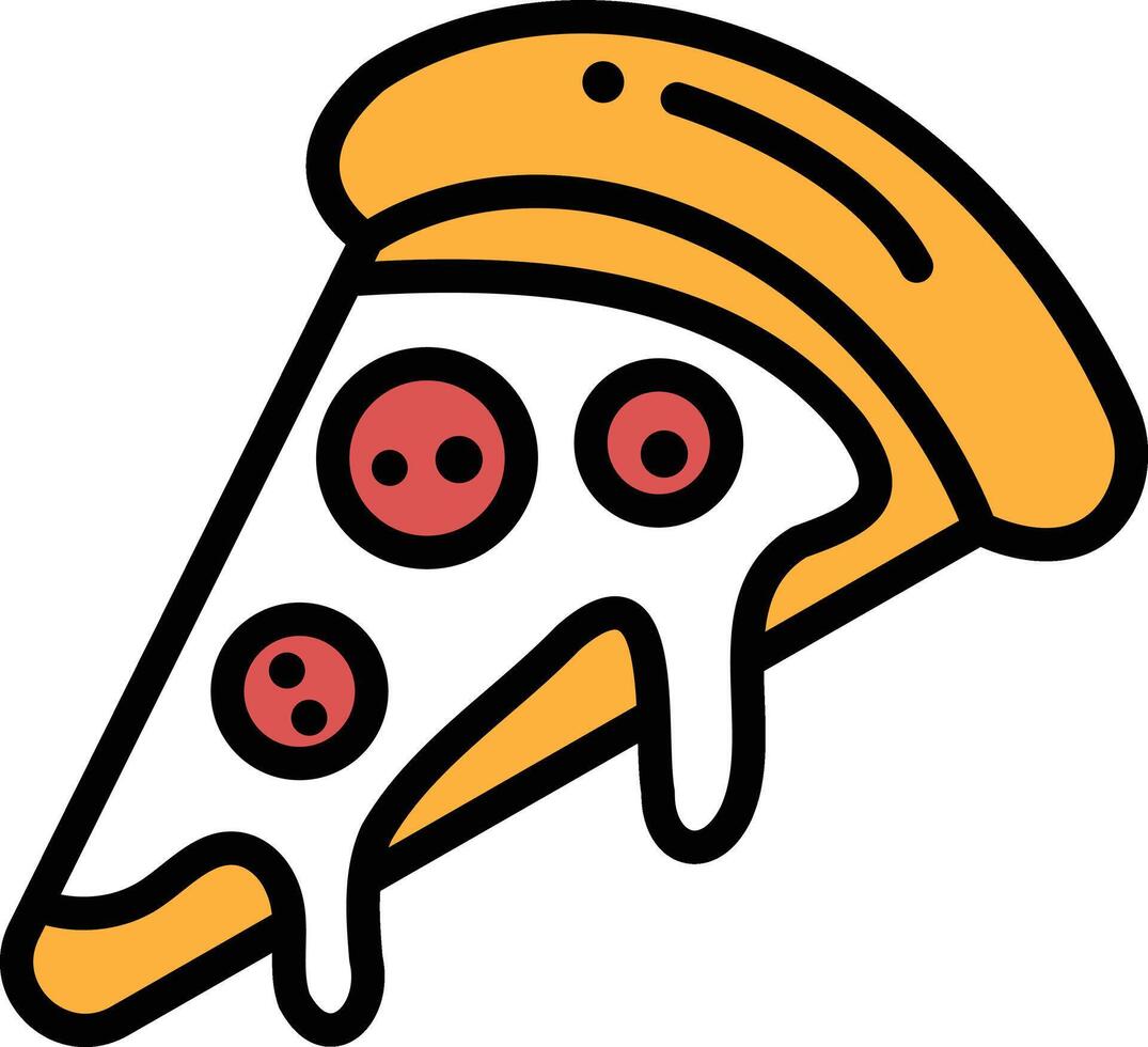 A slice of pizza with melted cheese on it vector