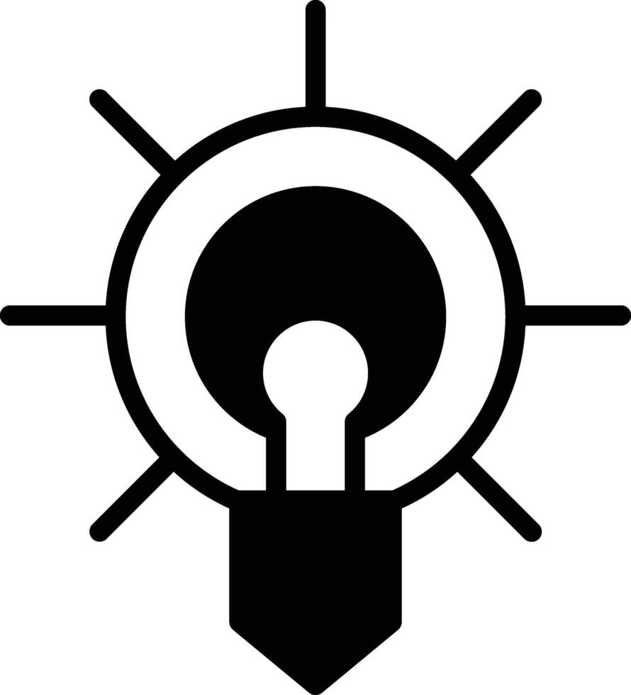 light bulb with a keyhole in the middle In the concept of business icons vector