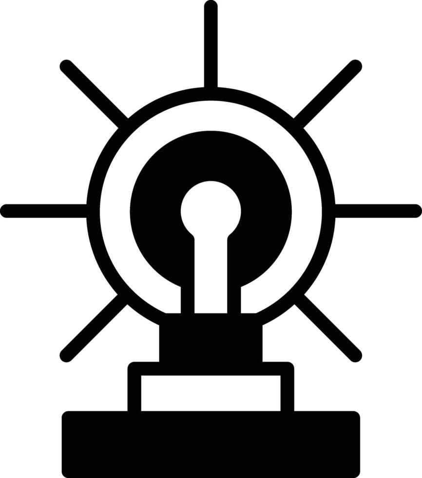light bulb with a keyhole in the middle In the concept of business icons vector