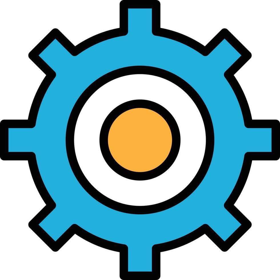 A black and white image of a gear In the concept of business icons vector