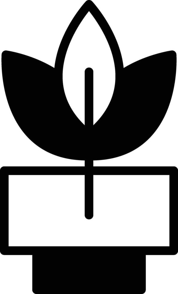 A black and white drawing of a flower in a vase In the concept of business icons vector