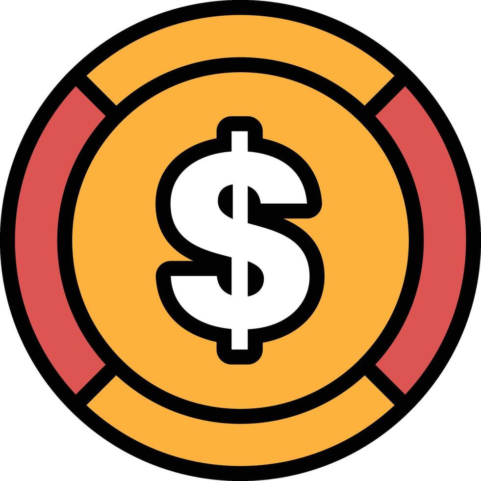 A black and white image of a dollar sign with a circle around it In the concept of business icons vector