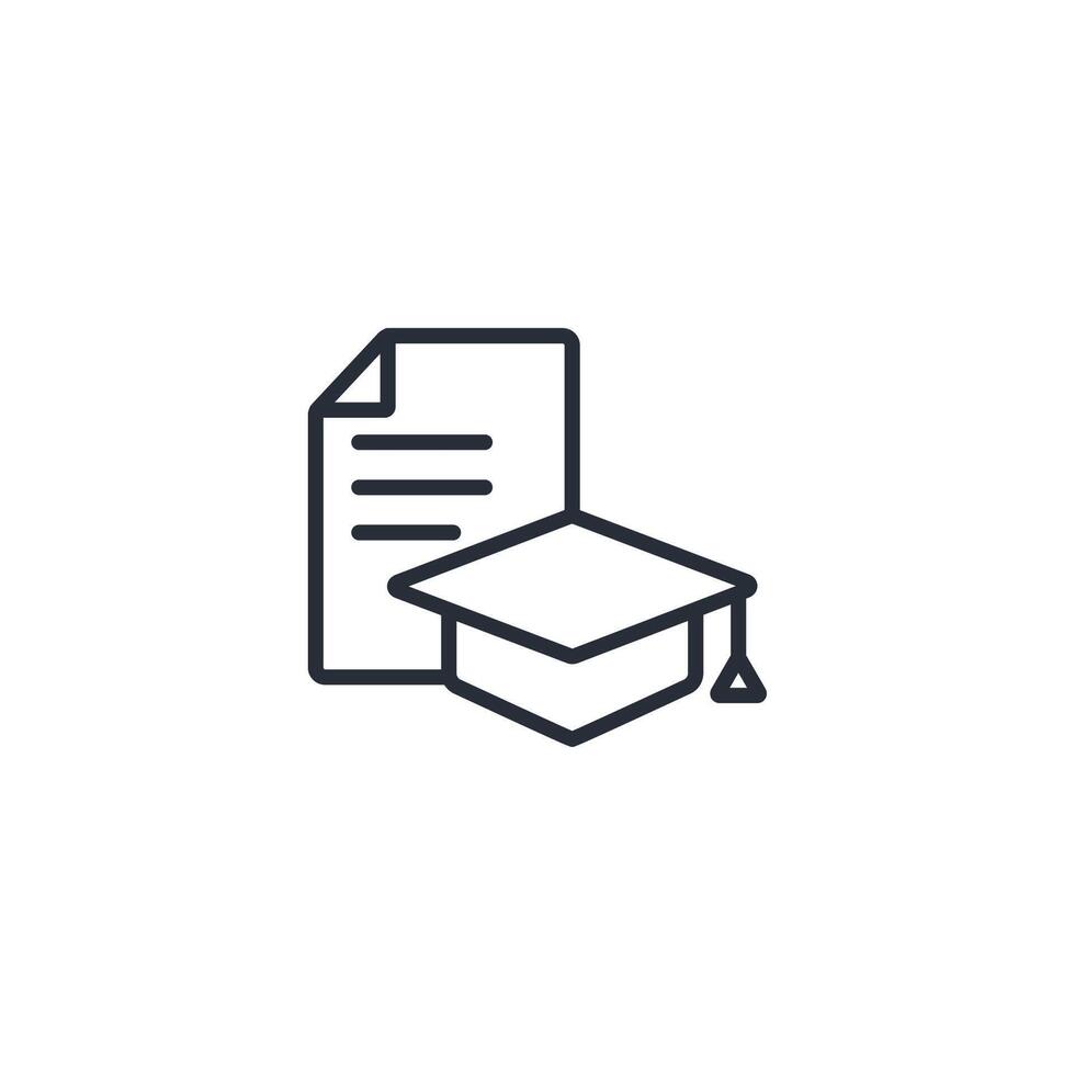 Education icon. .Editable stroke.linear style sign for use web design,logo.Symbol illustration. vector