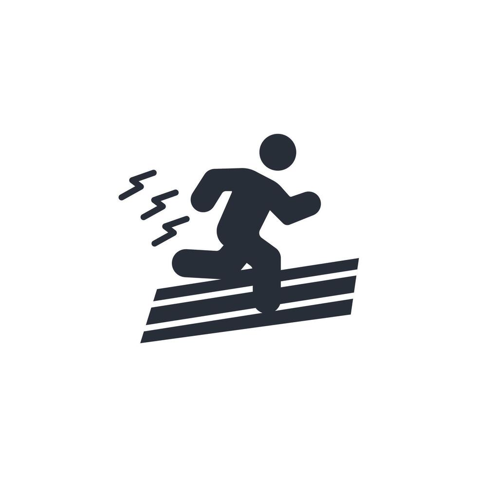 run icon. .Editable stroke.linear style sign for use web design,logo.Symbol illustration. vector