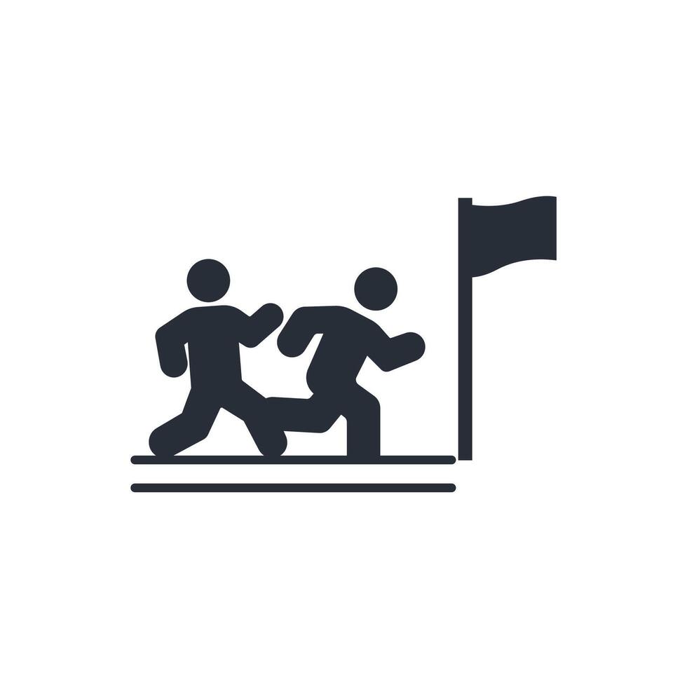 Race icon. .Editable stroke.linear style sign for use web design,logo.Symbol illustration. vector