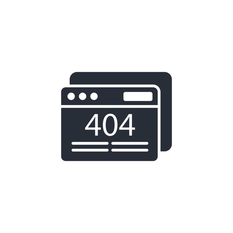 404 Error icon. .Editable stroke.linear style sign for use web design,logo.Symbol illustration. vector