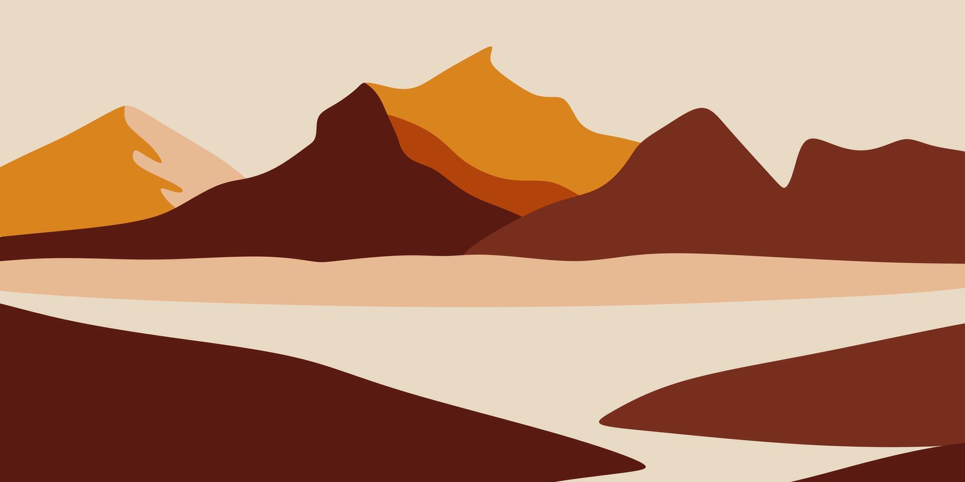 resumen montaña bohemio paisaje vector