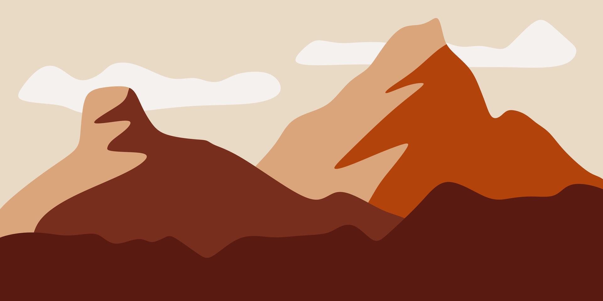 resumen montaña bohemio paisaje vector