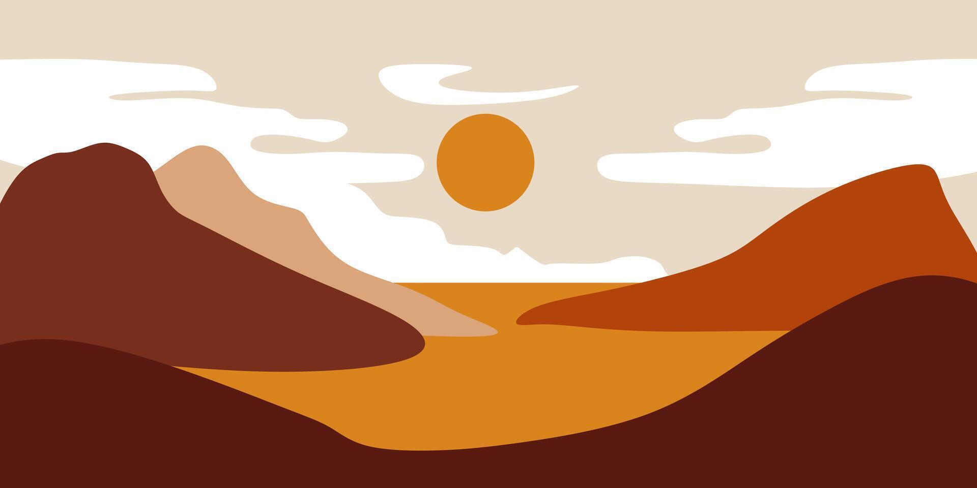 Abstract Mountain Bohemian Landscape vector