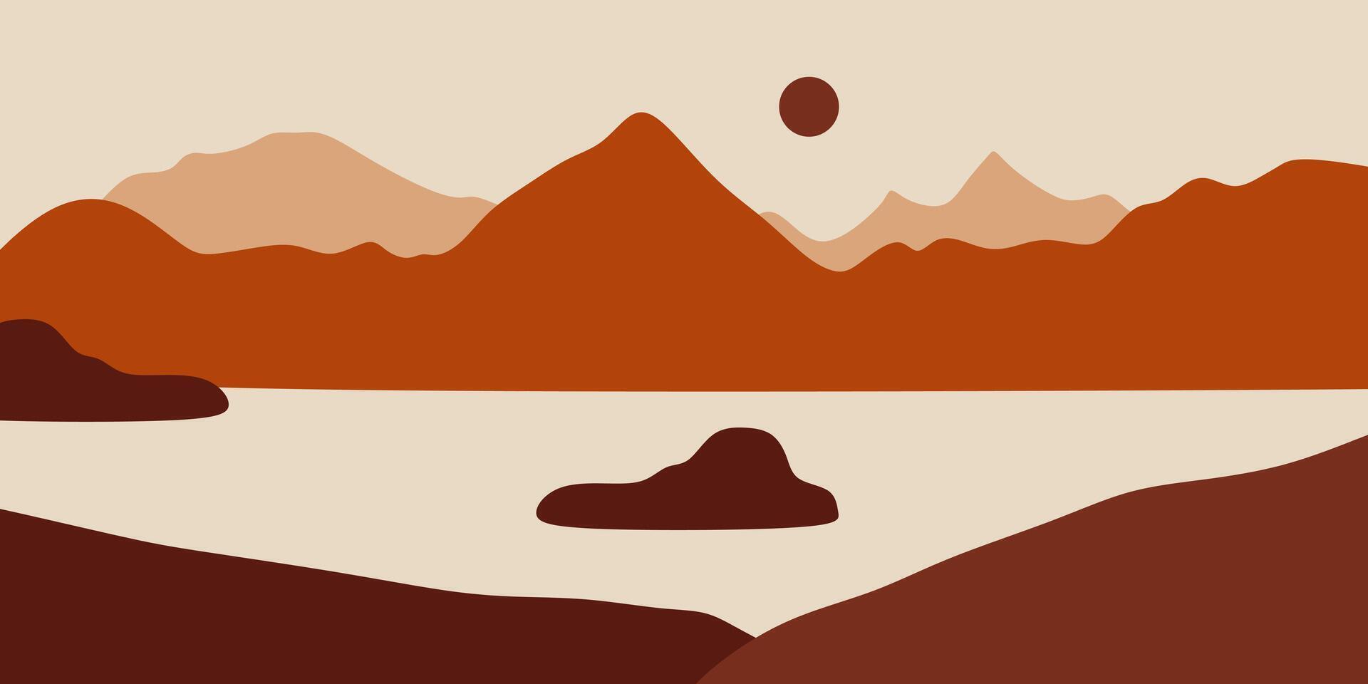 Abstract Mountain Bohemian Landscape vector