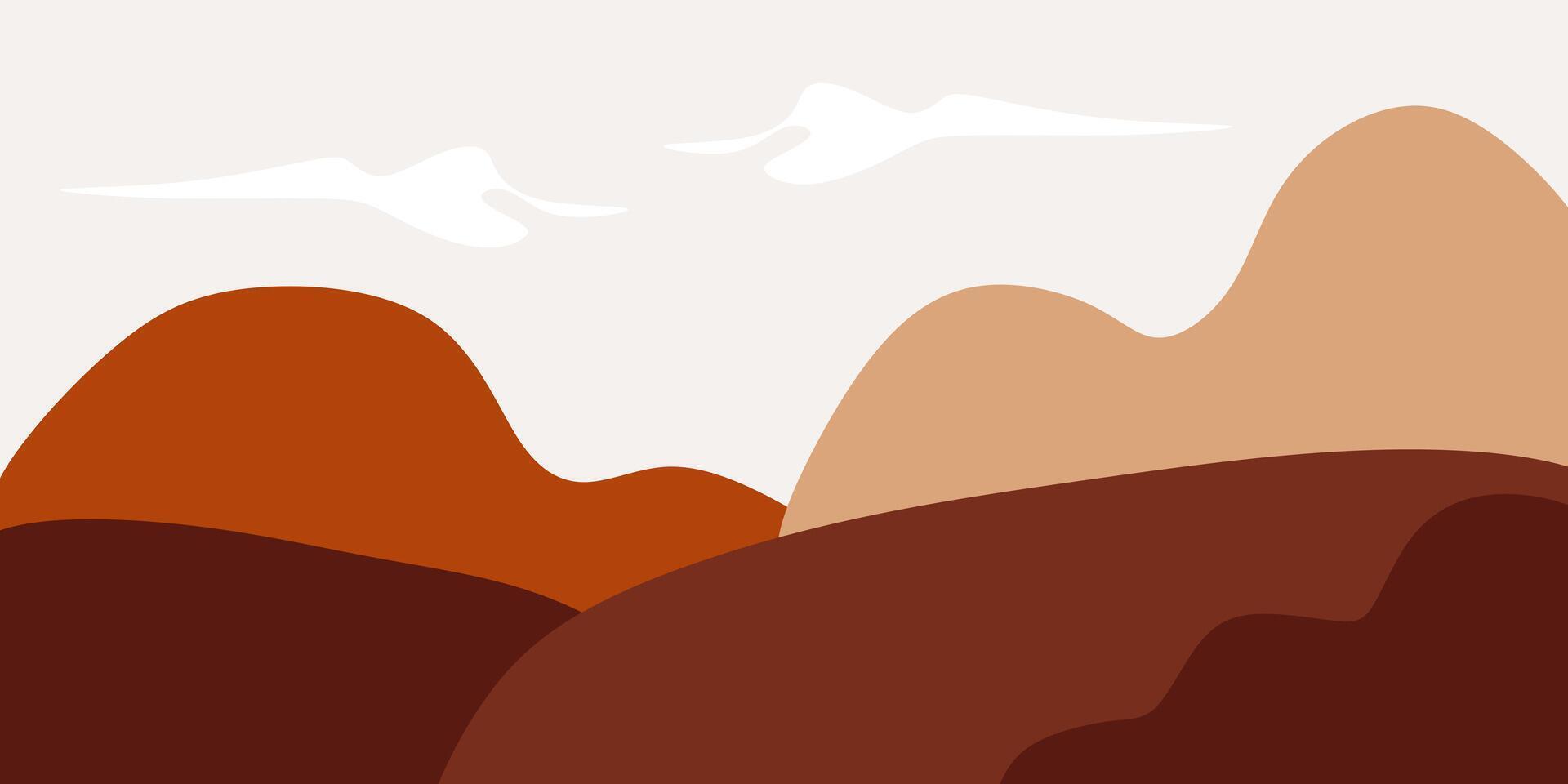 Abstract Mountain Bohemian Landscape vector