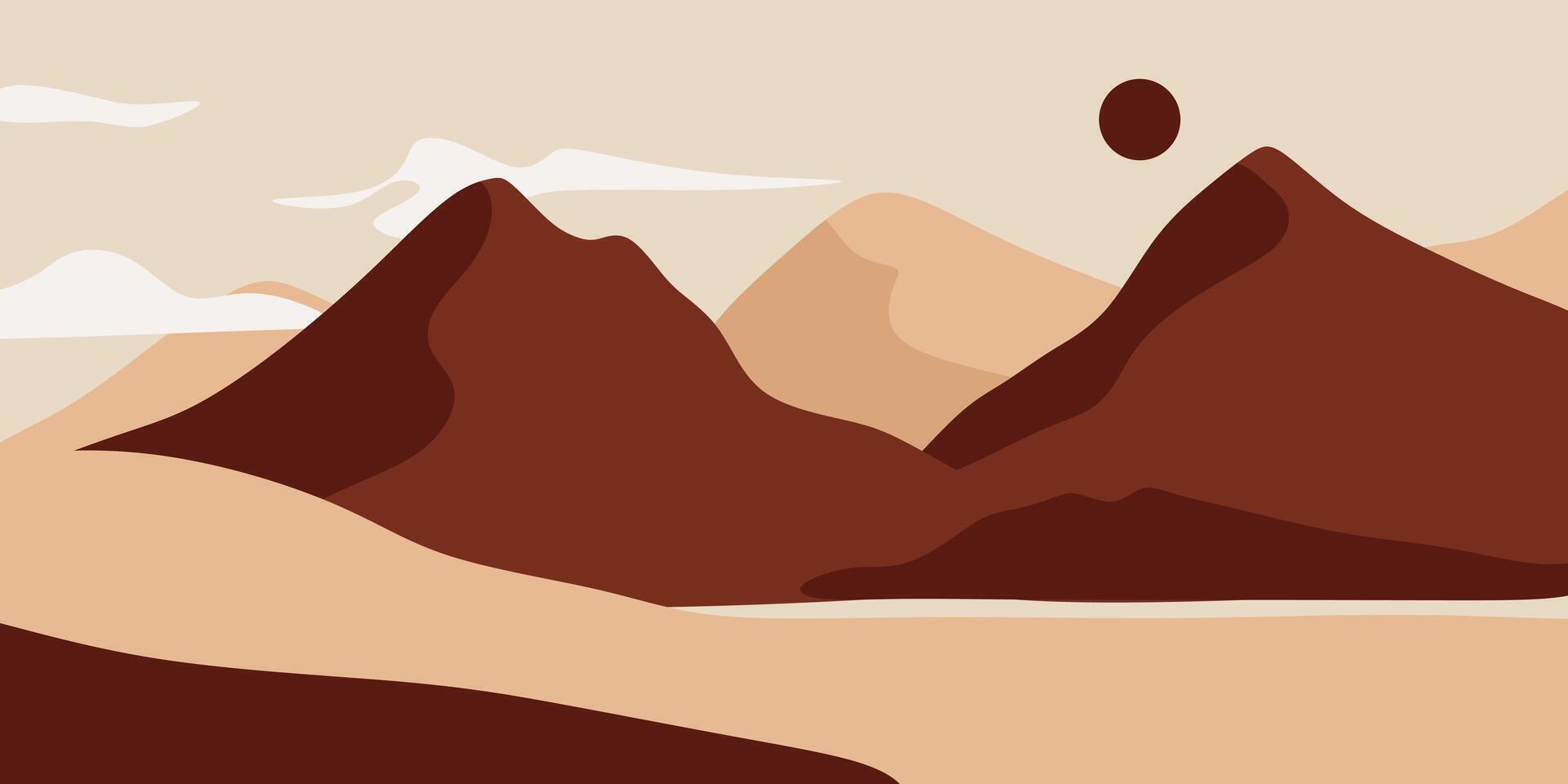 Abstract Mountain Bohemian Landscape vector