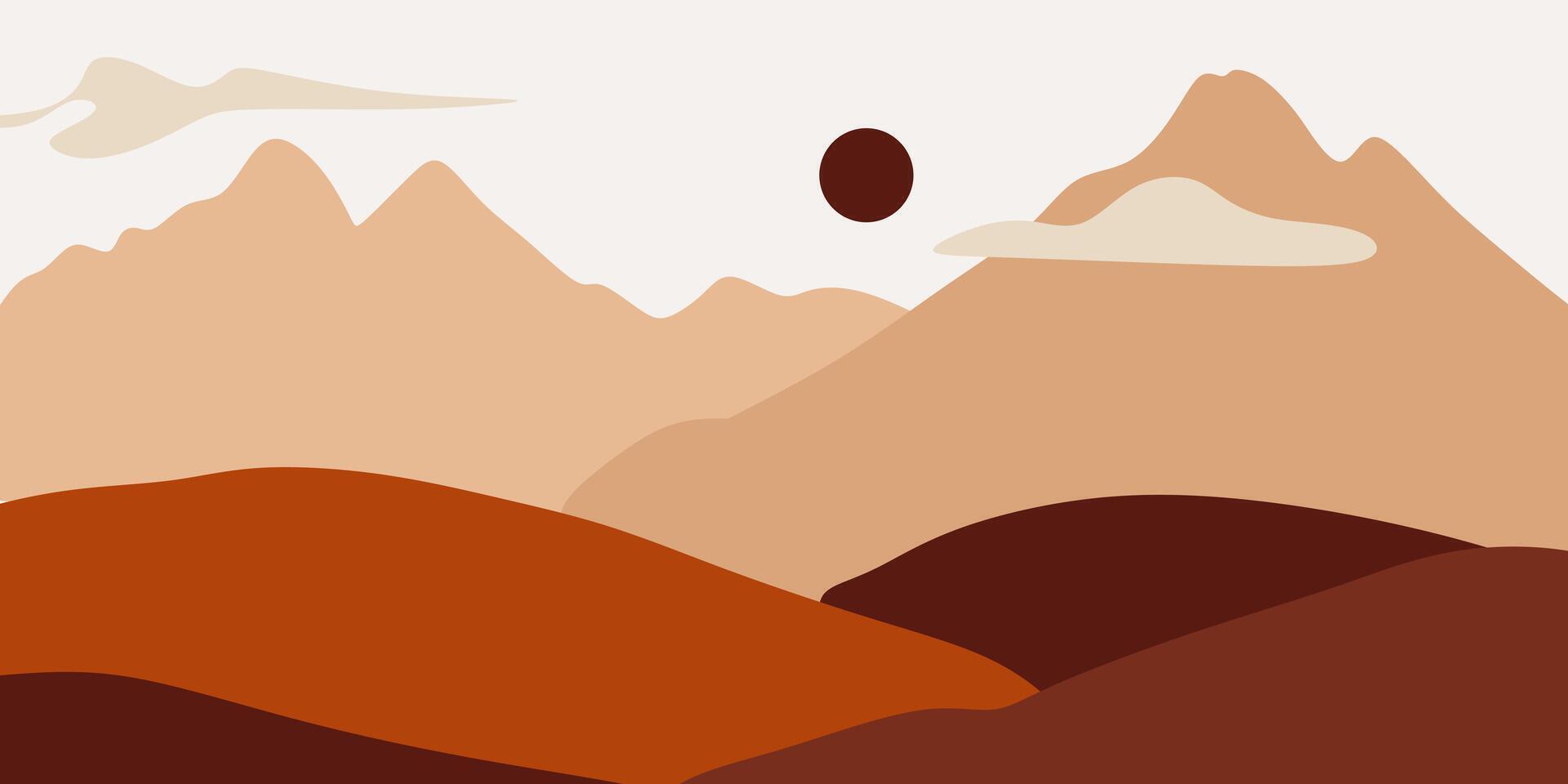 Abstract Mountain Bohemian Landscape vector