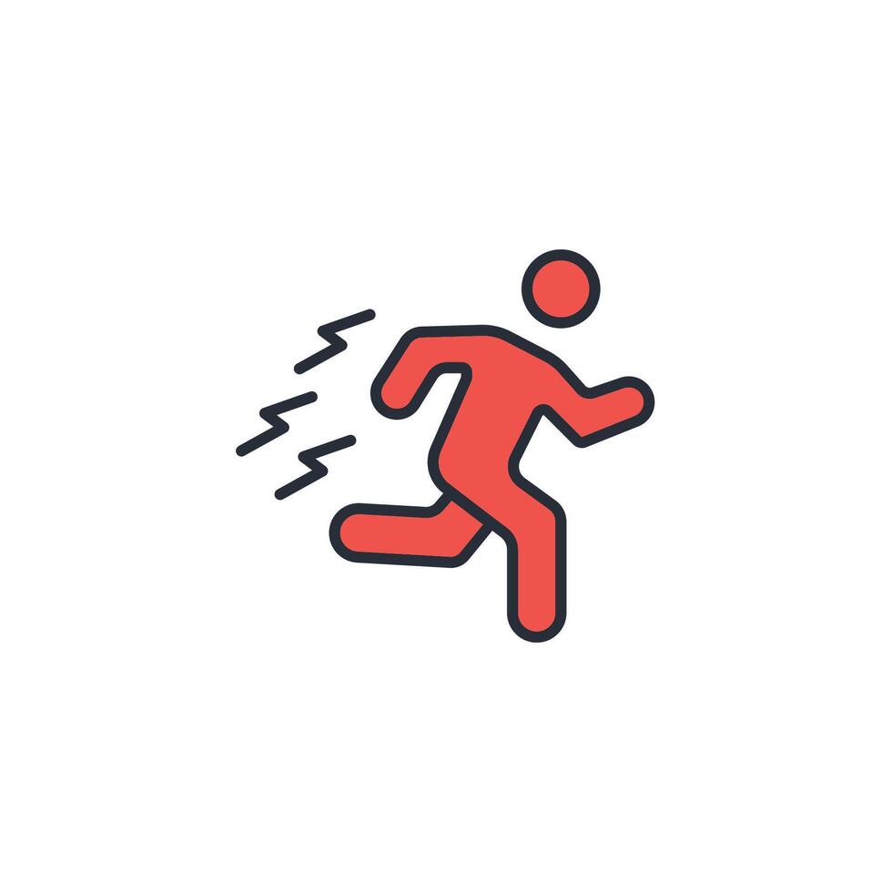 sprint icon. .Editable stroke.linear style sign for use web design,logo.Symbol illustration. vector