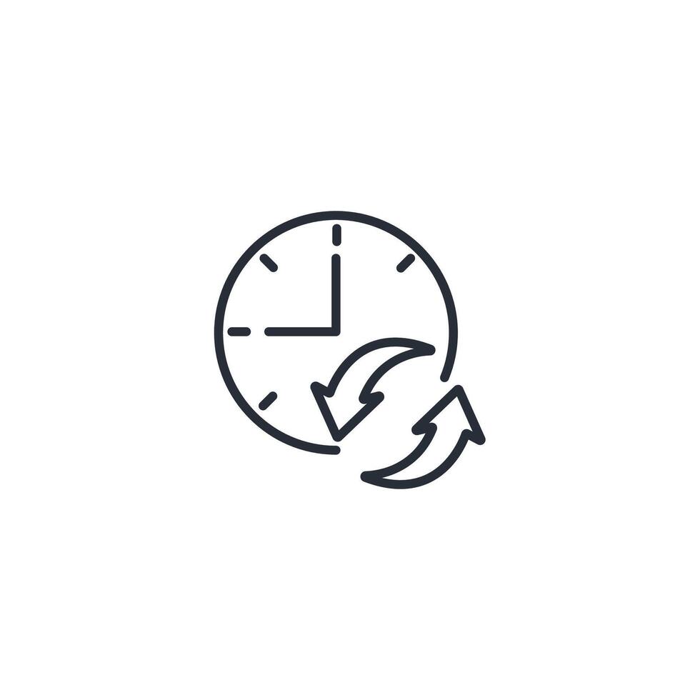 restore icon. .Editable stroke.linear style sign for use web design,logo.Symbol illustration. vector