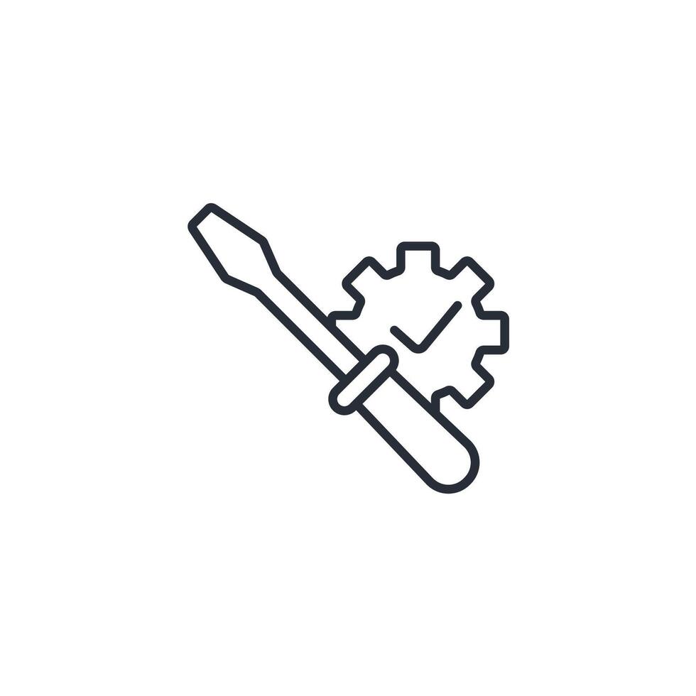 fix icon. .Editable stroke.linear style sign for use web design,logo.Symbol illustration. vector