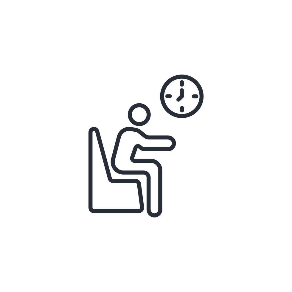 Patience icon. .Editable stroke.linear style sign for use web design,logo.Symbol illustration. vector