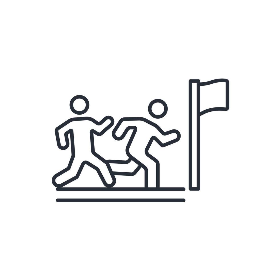 Race icon. .Editable stroke.linear style sign for use web design,logo.Symbol illustration. vector