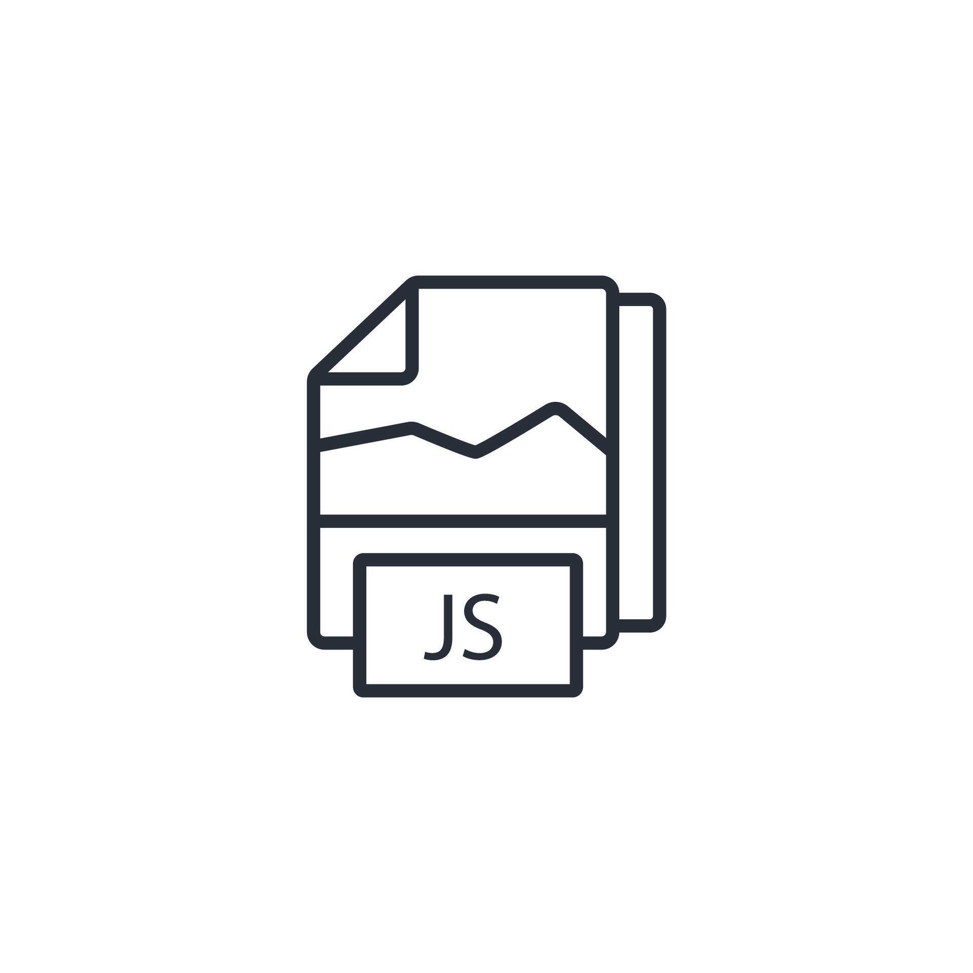 javascript icon. .Editable stroke.linear style sign for use web design ...