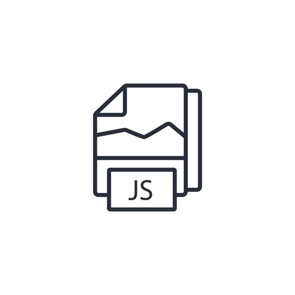 javascript icon. .Editable stroke.linear style sign for use web design,logo.Symbol illustration. vector