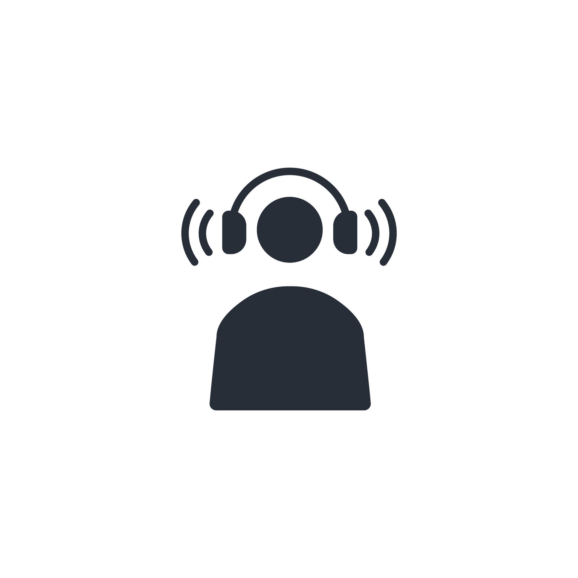 listener icon. .Editable stroke.linear style sign for use web design ...