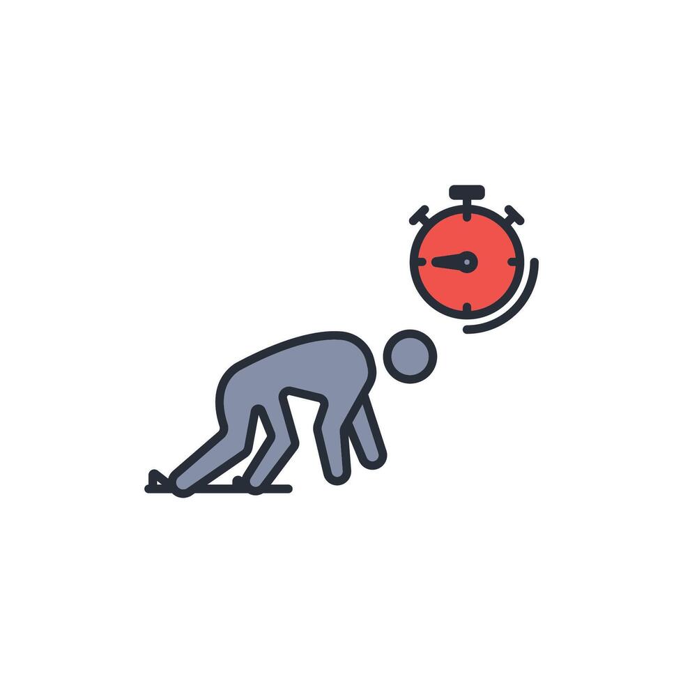 Starting block icon. .Editable stroke.linear style sign for use web design,logo.Symbol illustration. vector
