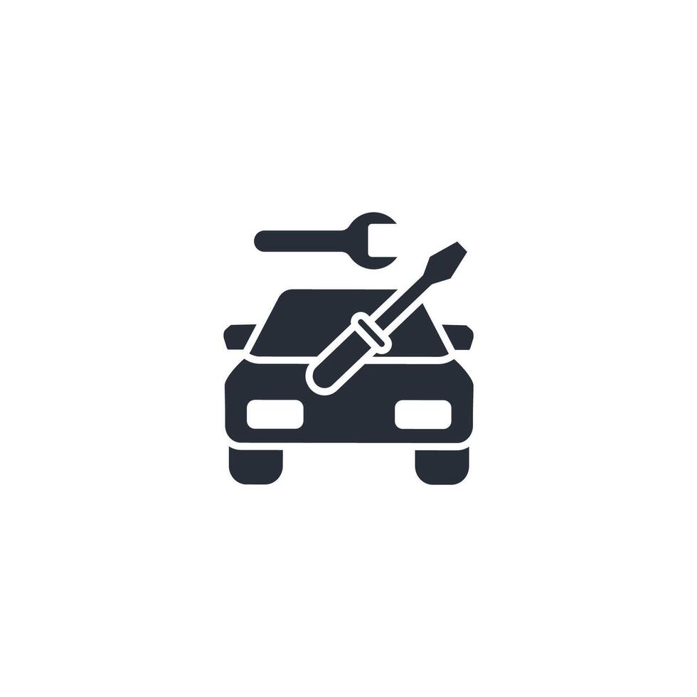 car repair icon. .Editable stroke.linear style sign for use web design,logo.Symbol illustration. vector