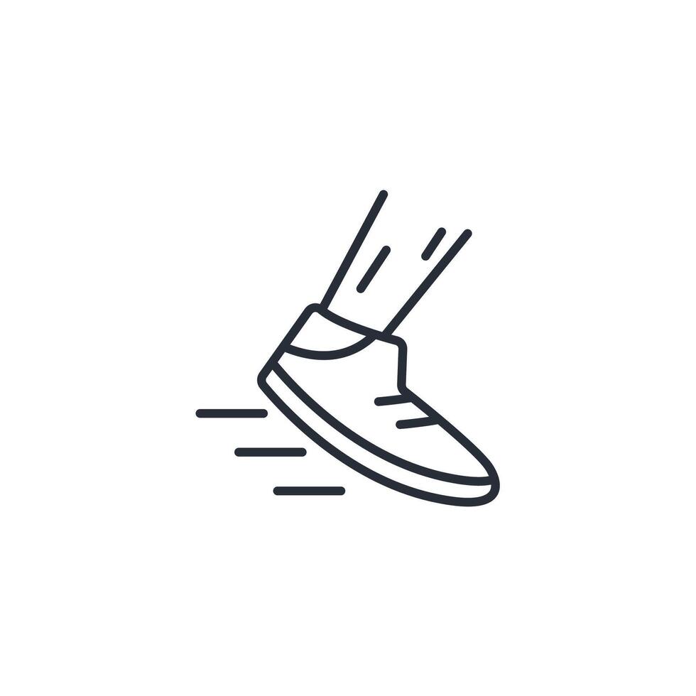 Running shoes icon. .Editable stroke.linear style sign for use web design,logo.Symbol illustration. vector