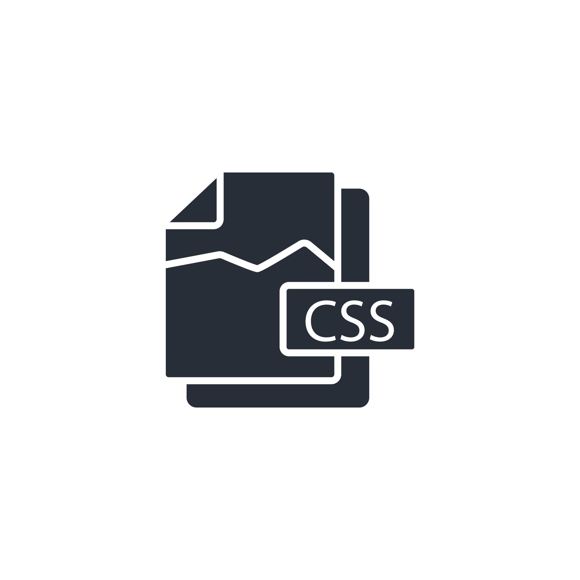 Css file icon. .Editable stroke.linear style sign for use web design ...