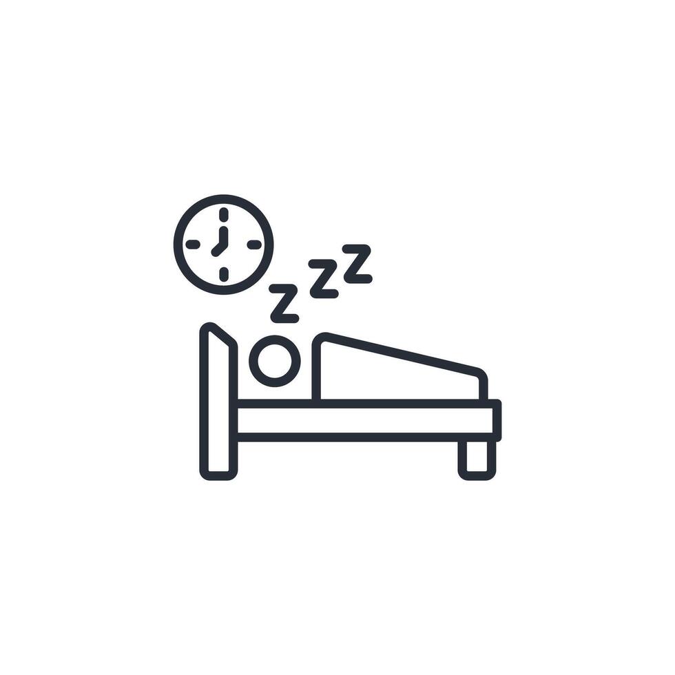 consiguiendo suficiente dormir icono. .editable trazo.lineal estilo firmar para utilizar web diseño,logotipo.símbolo ilustración. vector