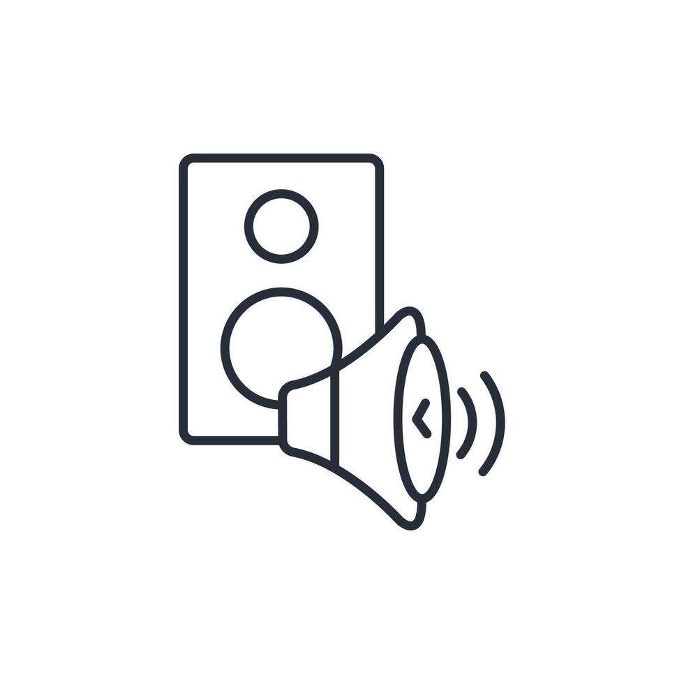 sound icon. .Editable stroke.linear style sign for use web design,logo.Symbol illustration. vector