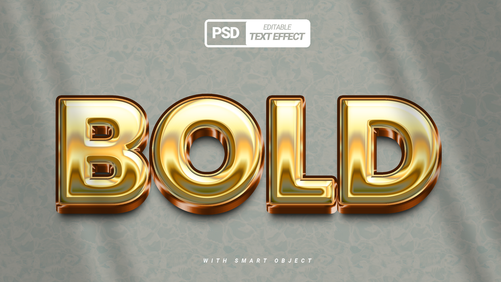 Bold golden shiny 3d luxury headline text effect design psd