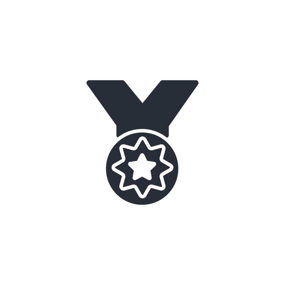 Medal icon. .Editable stroke.linear style sign for use web design,logo.Symbol illustration. vector