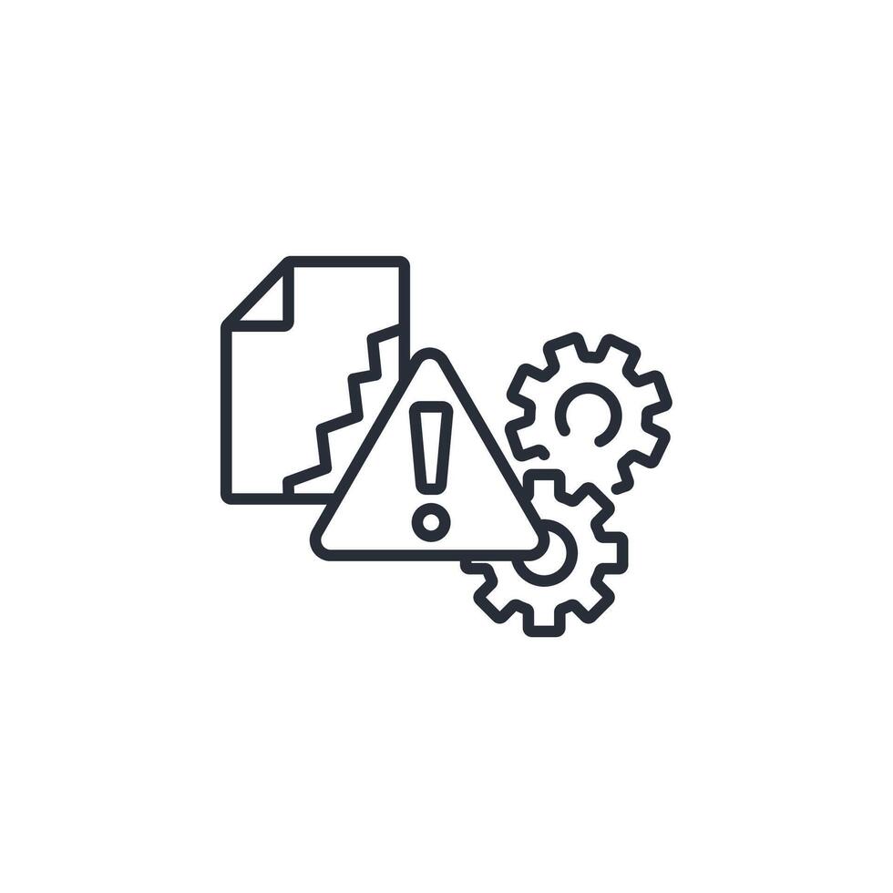 broken icon. .Editable stroke.linear style sign for use web design,logo.Symbol illustration. vector