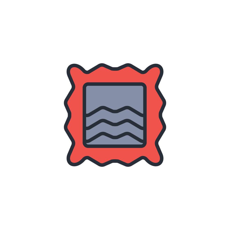 stamp icon. .Editable stroke.linear style sign for use web design,logo.Symbol illustration. vector