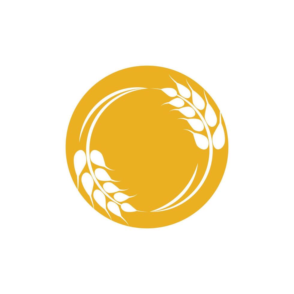 Agriculture wheat logo template and symbol vector