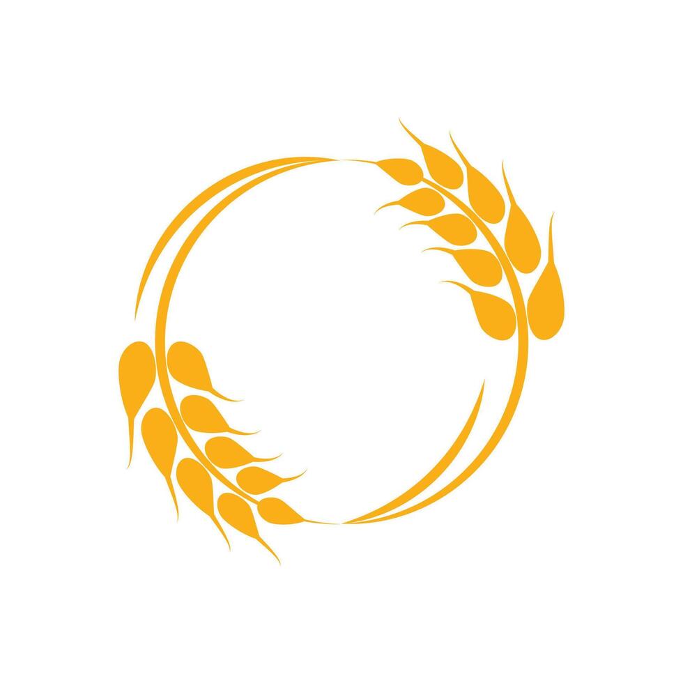 Agriculture wheat logo template and symbol vector